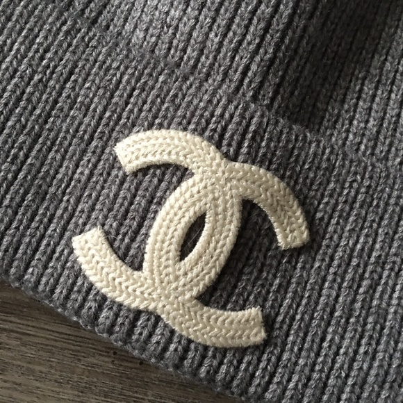 Chanel Gray Knit Beanie main image 4